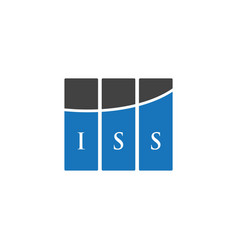 Iss Letter Logo Design On White Background