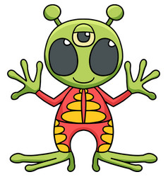 Ufo Alien Space Cartoon Colored Clipart