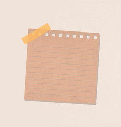 Brown Lined Notepaper Journal Sticker