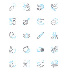 Corner Store Linear Icons Set Snacks Convenience