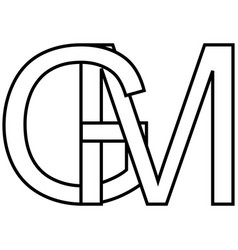 Logo Sign Gm Mg Icon Nft Interlaced Letters G M