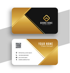 Gold And Black Premium Business Card Template