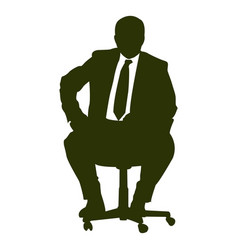 Executive Sitting Silhouette