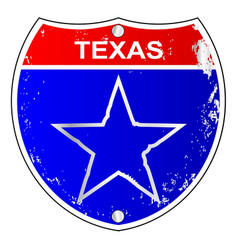 Texas Lone Star Interstate Sign