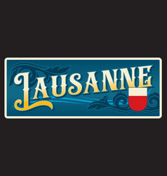 Lausanne Swiss City Old Travel Plate