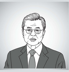 Moon Jae In Portrait Drawing