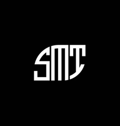 Smt Letter Logo Design On Black Background