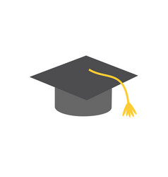 Classic Graduation Hat Icon Isolated Clip Art