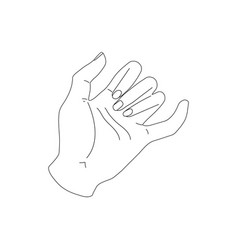 Pinky Outline Black Wrist Hand With A Little