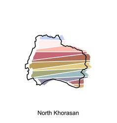 Graphic Of North Khorasan Map Iran Country