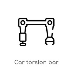 Outline Car Torsion Bar Icon Isolated Black