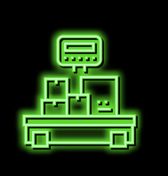 Weight Control Boxes Logistics Neon Glow Icon