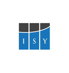 Isy Letter Logo Design On White Background