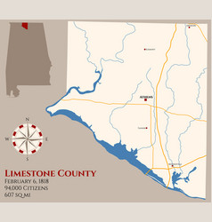 Map Limestone County In Alabama