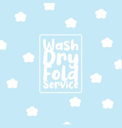 Wash Dry Fold Service Label