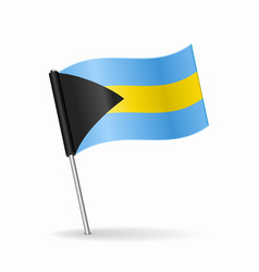 Bahamian Flag Map Pointer Layout