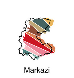 Graphic Of Markazi Map Iran Country Design