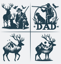 Hunting Svg Father Silhouette