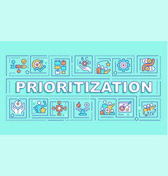 Prioritization Turquoise Word Concept