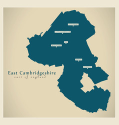 East Cambridgeshire District Map - England Uk