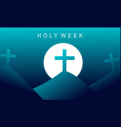 Flat Design Holy Week Concept Logo