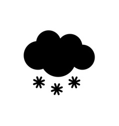 Cloud with snow weather icon Royalty Free Vector Image