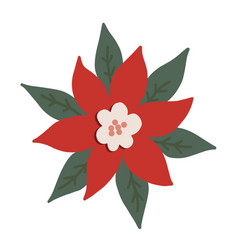 Hand Drawn Clipart Of Poinsettia Christmas