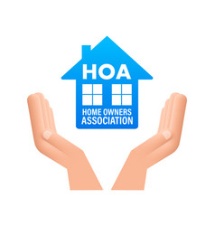 Hoa - Home Owners Association House Icon Label