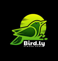 Logo Bird Gradient Line Art Style