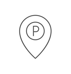 Parking Pin Line Outline Icon