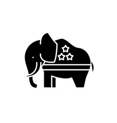 Republican Elephant Black Icon Sign