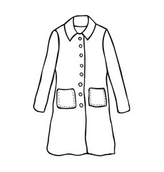 Women S Coat Fashion Flat Sketch Over Coat