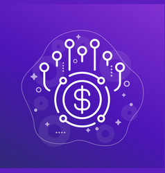 Income Streams Money Line Icon