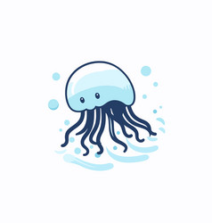 Jellyfish Icon Underwater Animal Sign Aquatic Sea