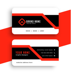 Black And Red Modern Business Card Template