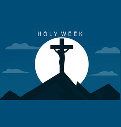 Flat Design Holy Week Concept Logo