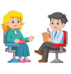 Patient Woman Talking To Primary Care Physician