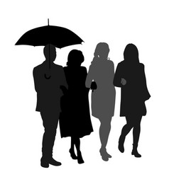 Sad Family On Funeral Mourning Silhouette