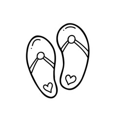 Clipart Of Thongs In Doodle Style Stock Isolated