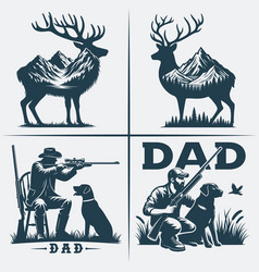 Hunting Svg Father Silhouette