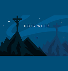 Flat Design Holy Week Concept Logo