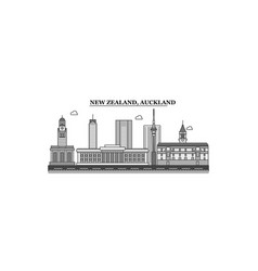 New Zealand Auckland City Skyline Isolated