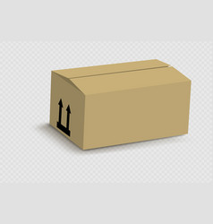 Realistic Cardboard Box Mockup Packaging Template