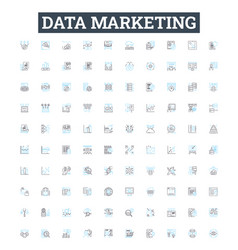 Data Marketing Line Icons Set