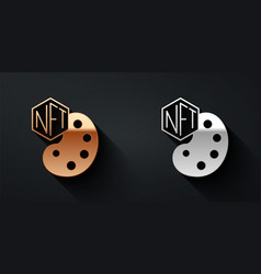 Gold And Silver Nft Digital Crypto Art Icon