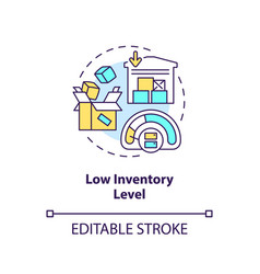 Low Inventory Level Concept Icon