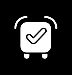 Alarm Clock App Dark Mode Glyph Icon