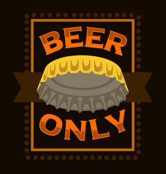 Beer Cap Print Poster Label Sign Design