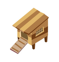 Chicken Coop Isometric Composition