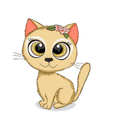 Cute Cats Isolated Funny Characters Flat